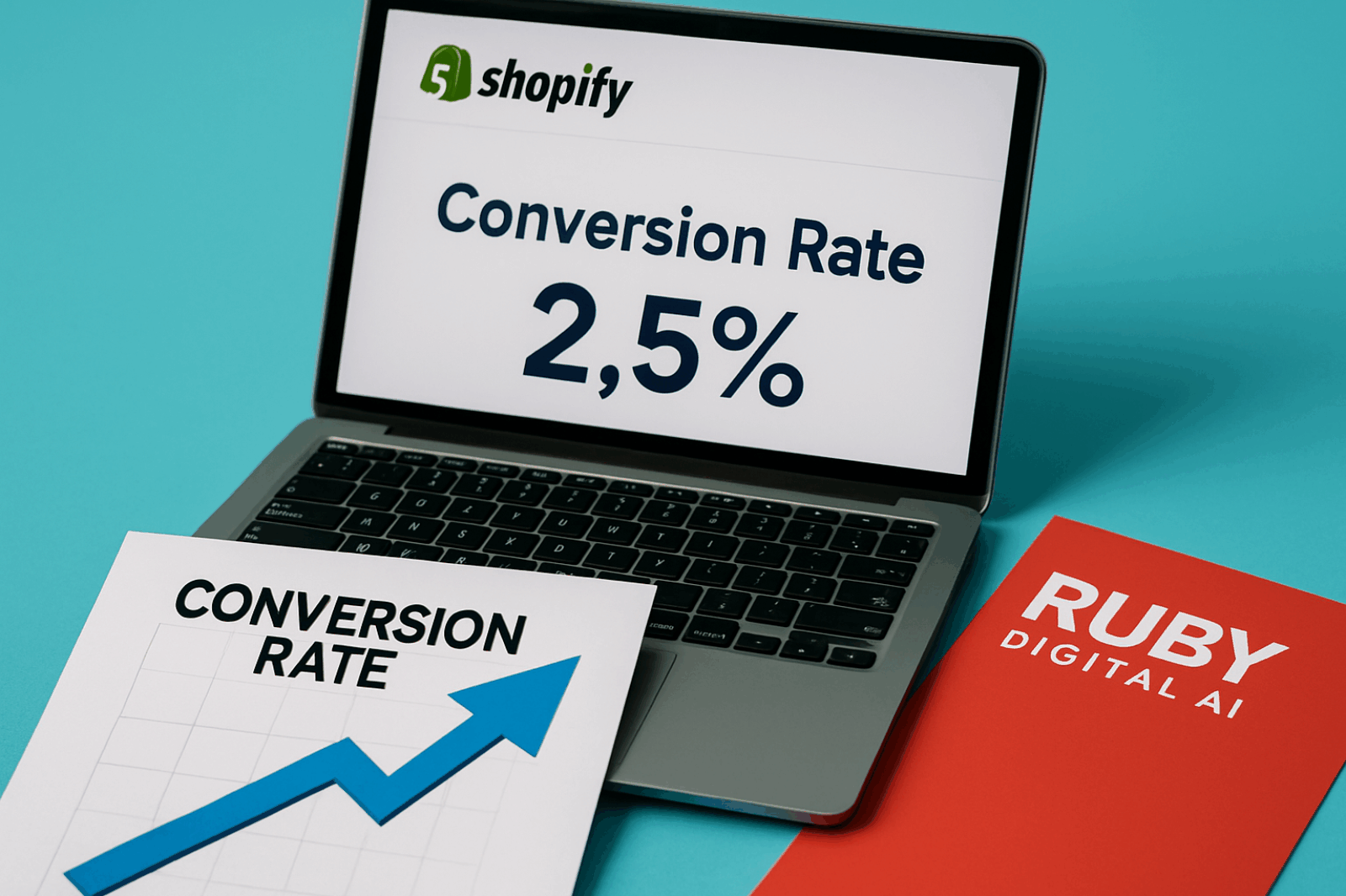 What % Conversion Rate should I expect in my Shopify store, how can Ruby Digital AI help me improve it?